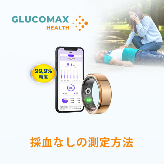 GlucoMax 非侵襲レーザー スマートリング【99.9% の精度】